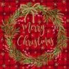 Servietter 33x33cm Tartan Merry Christmas- Outlet