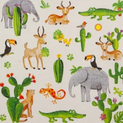 Servietter 33x33cm Wild Animals-Daybyday New