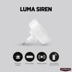 Sirene trådløs Luma 230V med batteribackup-Housegard Sale