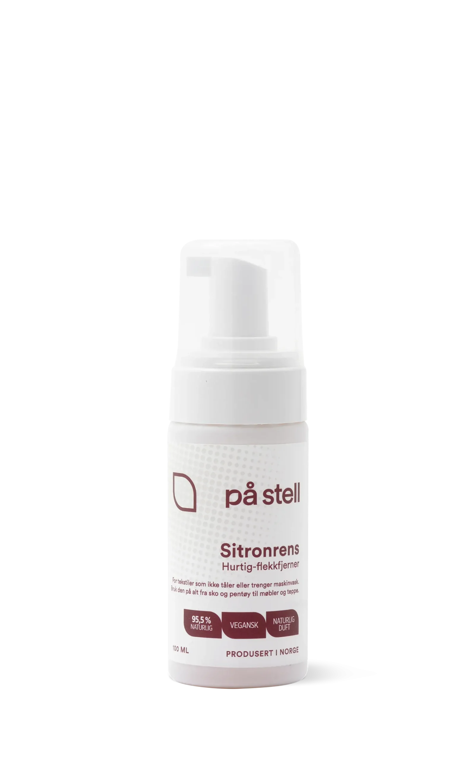 Sitronrens flekkfjerner skumspray av naturlige oljer 115ml-På stell Hot