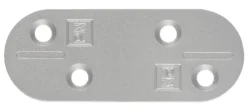 SKJØTEJERN 98X38MM FINSTRUKTUR GRÅ MED RUSTFRI A4 SKRUER-Pn Beslag Clearance