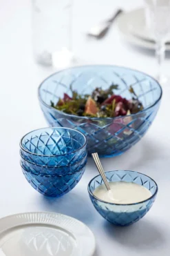 SKÅL SORRENTO 12 CM 4 STK. BLÅ GLASS-Lyngby glas Best