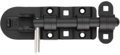 SKÅTE TIL LÅS BOLT 132MM FINSTRUKTUR SVART RUSTFRI A4 GREP-Pn Beslag