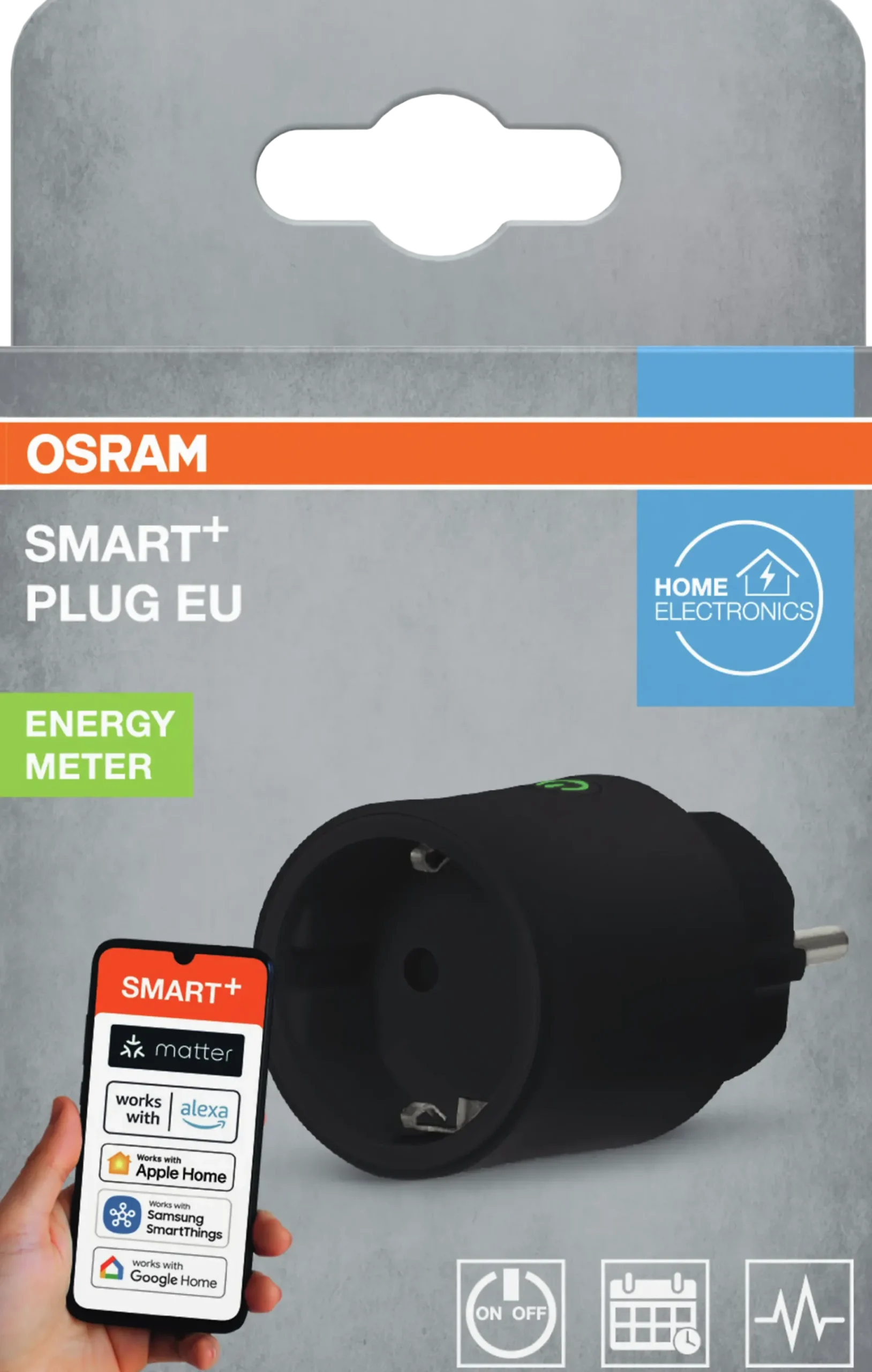 Smart Plugg wifi matter Innendørs Sort-Osram