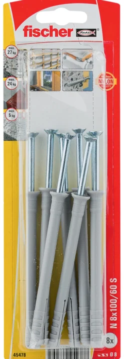 Spikerplugg N ZK 8x100mm 8stk-Fischer Outlet