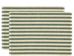 Spisebrikke Statement Stripe Green 33x48cm 2stk-Södahl Online