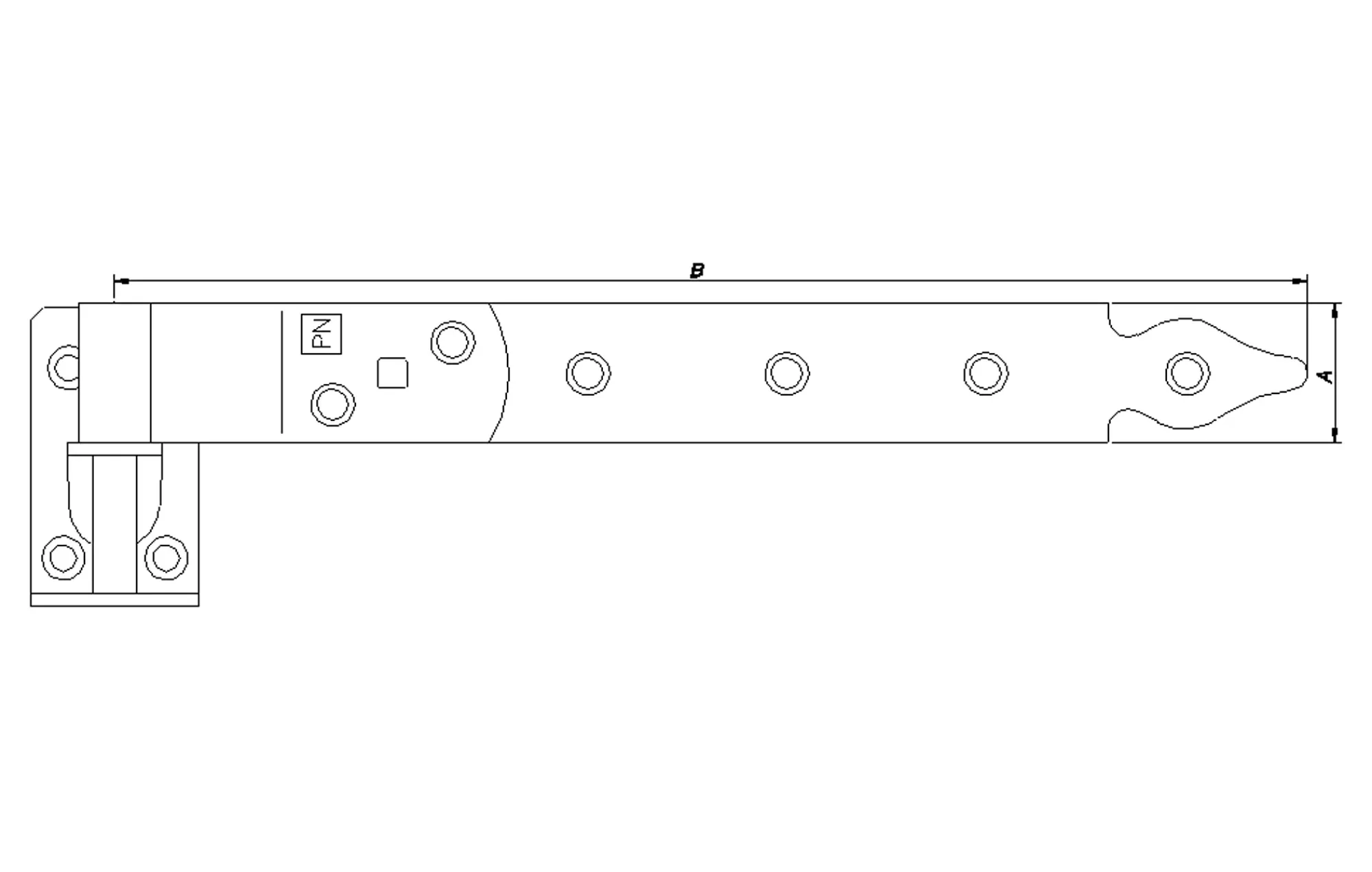 Stabelhengsel PN 2234 500mm-Pn Beslag Outlet
