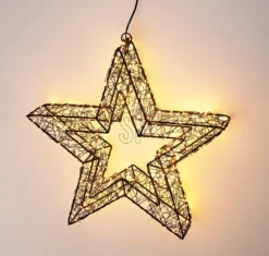 Star 38cm ledlys sort-Ki New