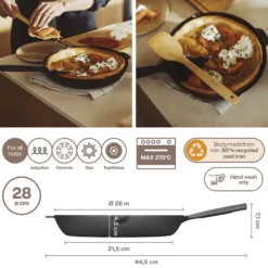 Stekepanne i støpejern Folken 28cm-Fiskars Sale