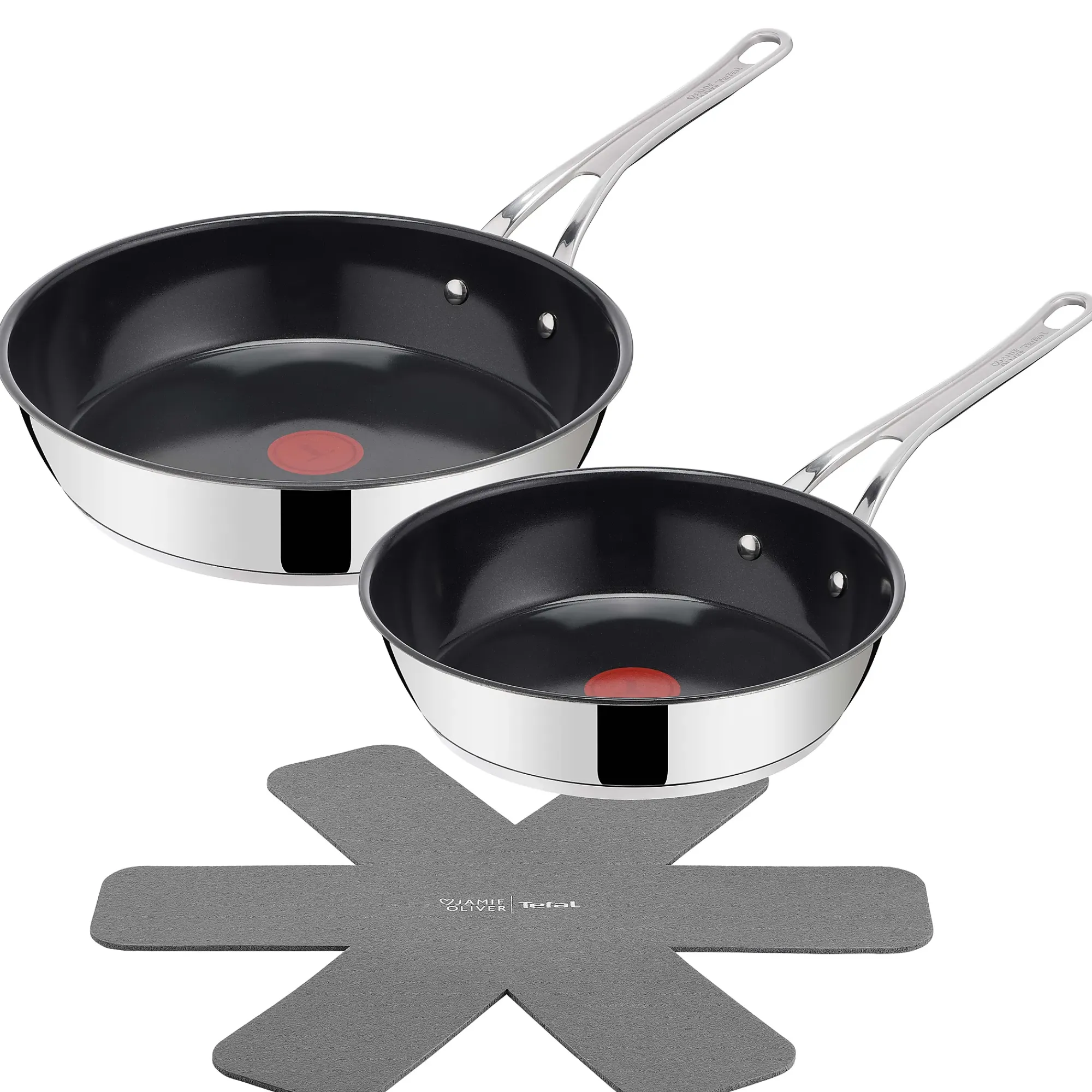 Stekepannesett 24+28cm og 1 pannebeskytter Cook's Classic-Jamie oliver tefal Online