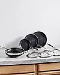 Stekepannesett hybrid med 3 stekepanner 1 Wok og 3 lokk-Hexclad New