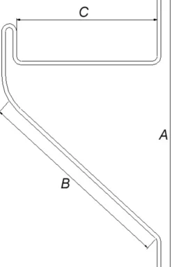 Stigeholder 6091 galvanisert 275mm-Pn Beslag Clearance
