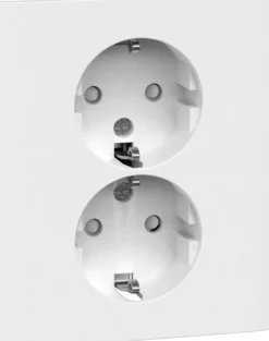 Stikkontakt med jord 2-veis innfelt Connect 2 Home- Outlet