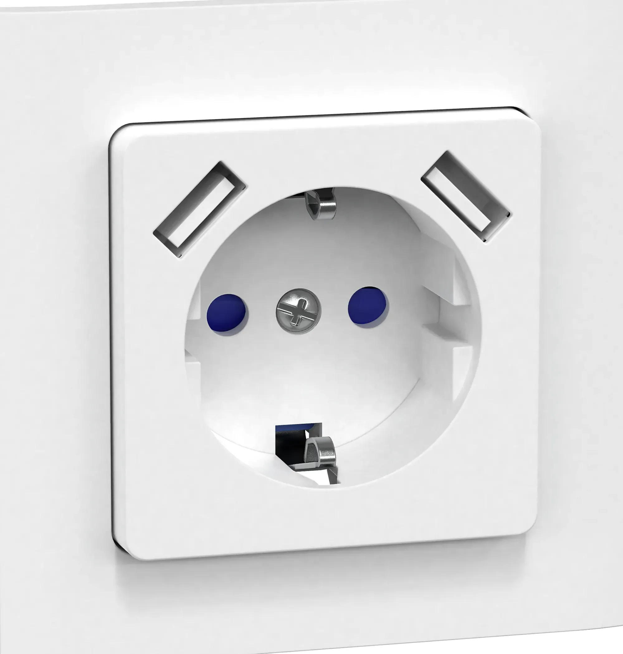 Stikkontakt 1-veis innfelt Connect 2 Home med 2xUSB-Gelia Discount