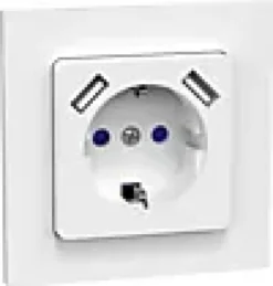 Stikkontakt 1-veis innfelt Connect 2 Home med 2xUSB-Gelia Discount