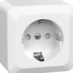 Stikkontakt 1-veis utenpåliggende Connect 2 Home med jord-Gelia Hot