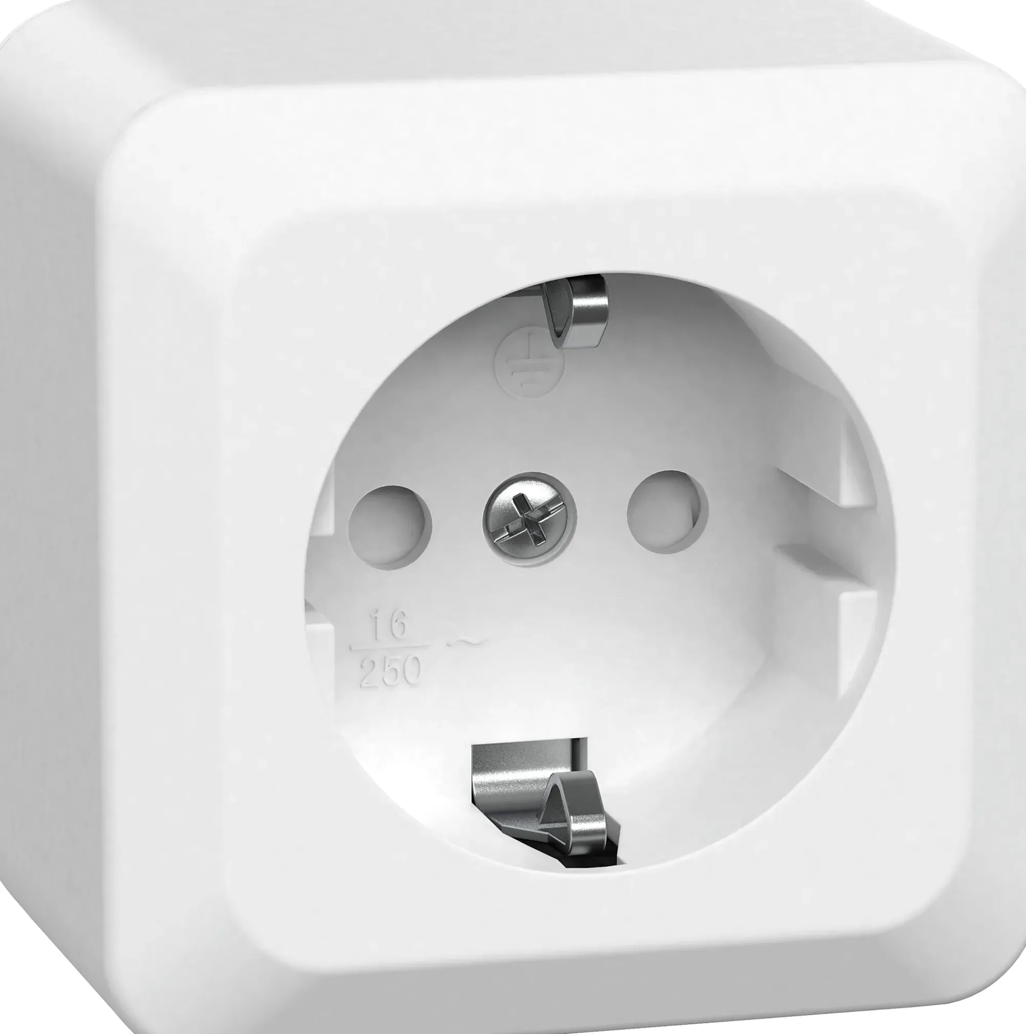 Stikkontakt 1-veis utenpåliggende Connect 2 Home med jord-Gelia Hot