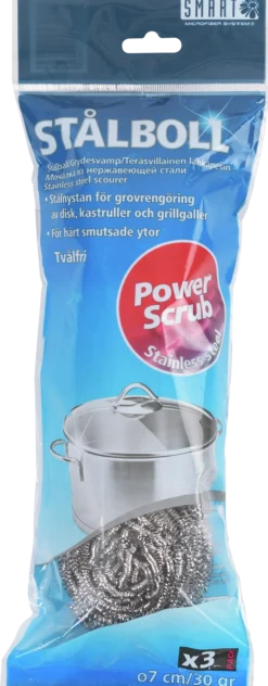Stålskrubb 30g 3stk-Smartmicrofiber
