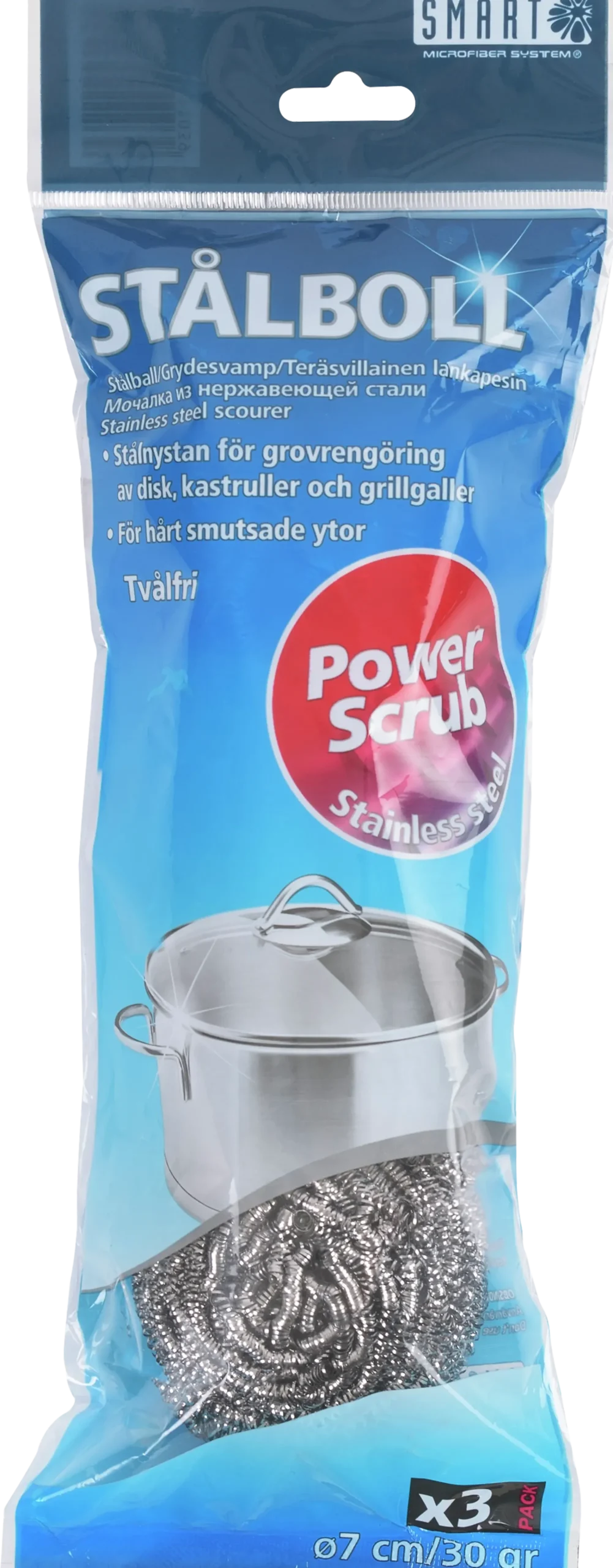 Stålskrubb 30g 3stk-Smartmicrofiber