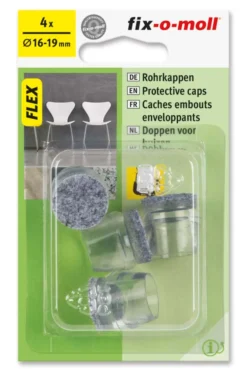 Stolbenhylse m/filt for glatte gulv og tepper transparent 16mm-Fix O Moll Online