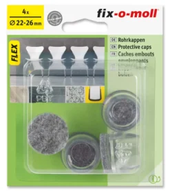 Stolbenhylse m/filt for glatte gulv og tepper transparent 22-26mm-Fix O Moll Clearance