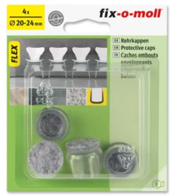 Stolbenhylse m/filt for glatte gulv og tepper transparent 20mm-Fix O Moll Hot