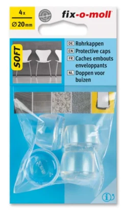 Stolbenhylse soft for glatte gulv og tepper transparent 20mm-Fix O Moll Sale