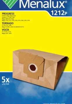 STØVSUGERPOSE 1212P 5STK-Menalux Clearance