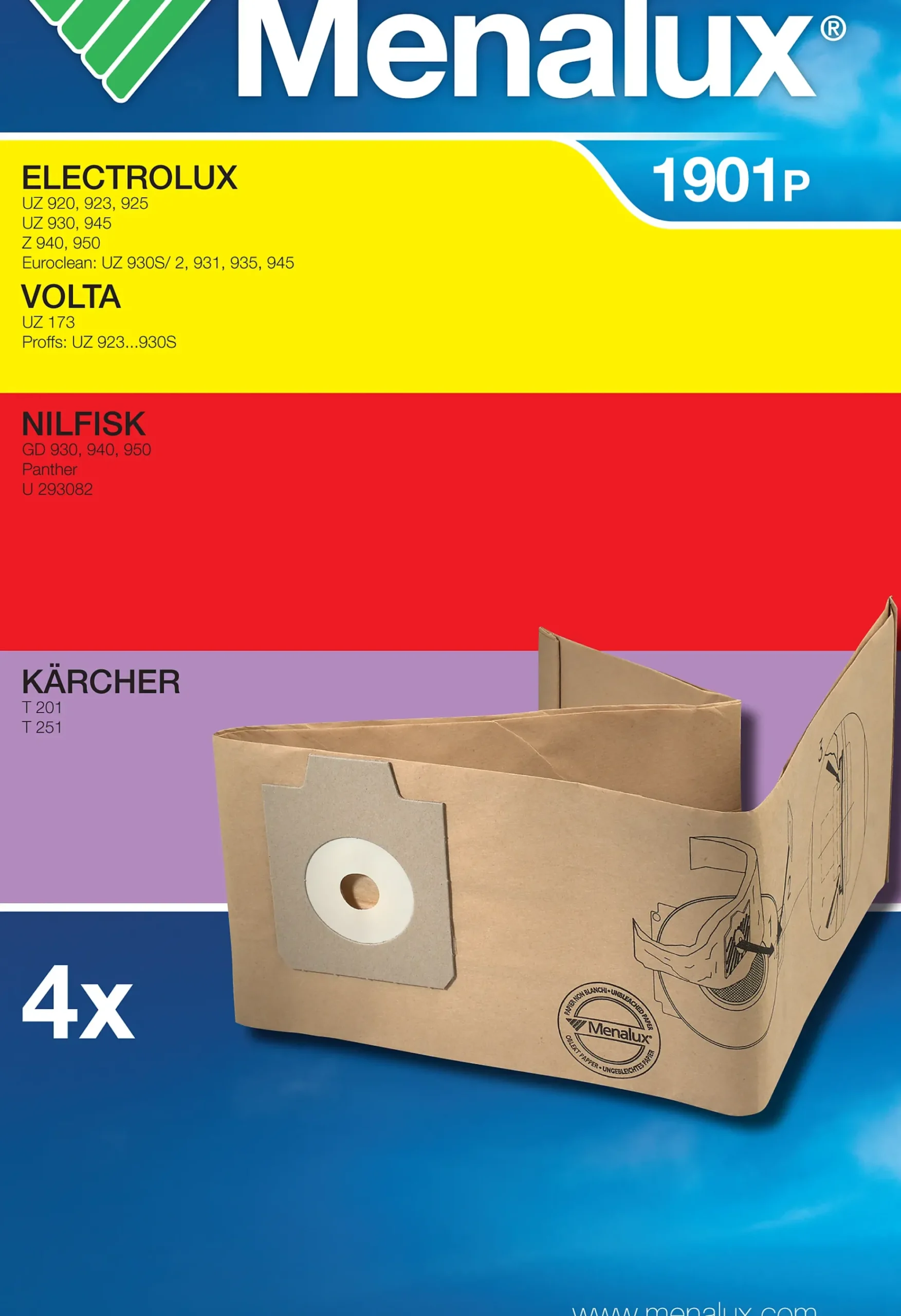 STØVSUGERPOSER 1901 P A4-Menalux Outlet