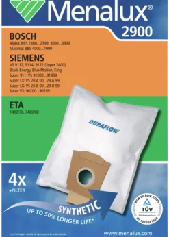 STØVSUGERPOSE 2900 4STK-Menalux Discount