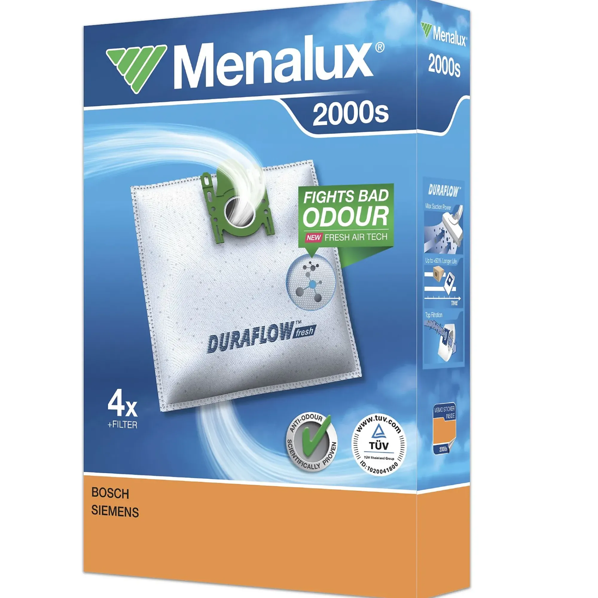 STØVSUGERPOSE T39 2000 4STK-Menalux Sale