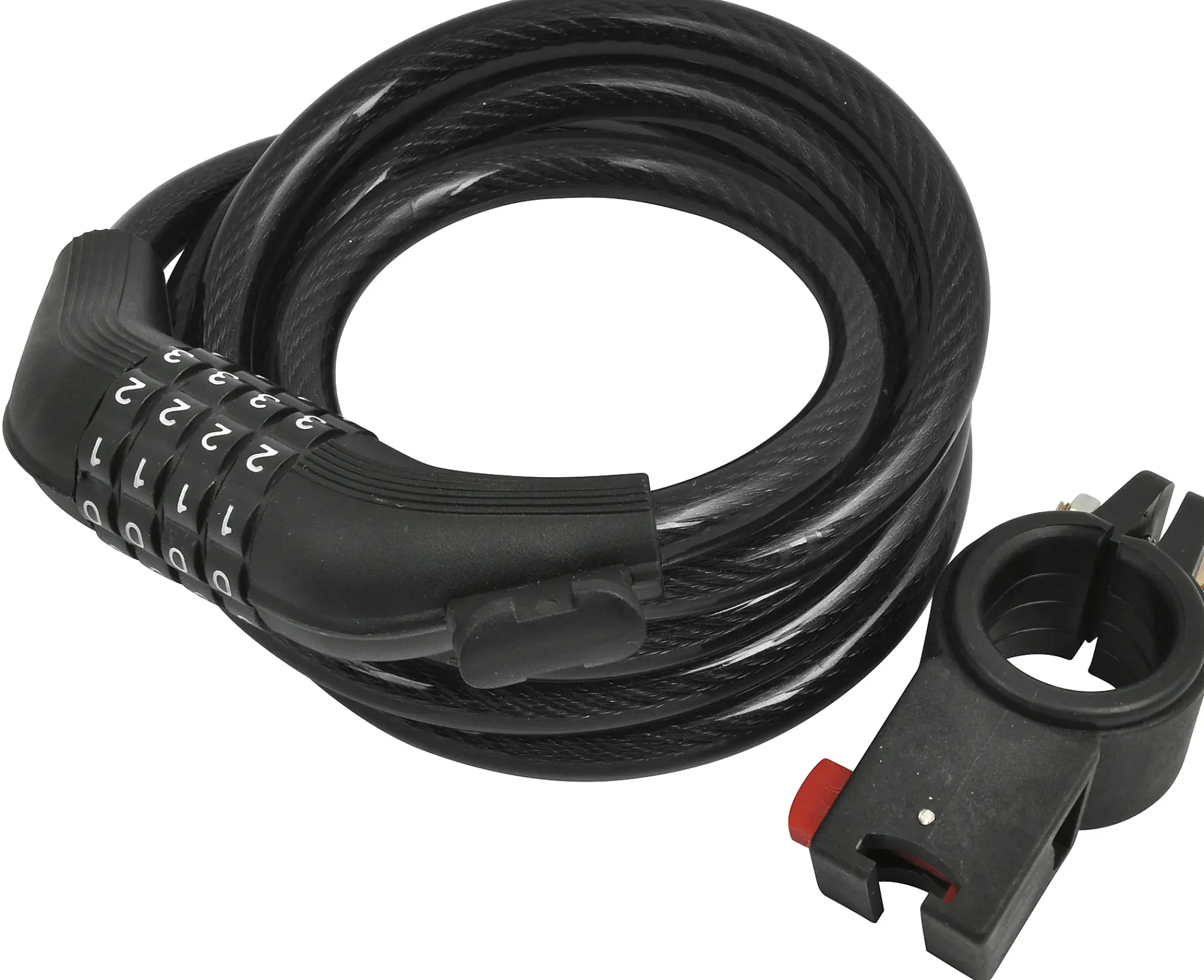 Sykkellås med kodelås og 180cm wire-Rawlink