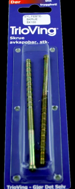 Sylinderskrue avkappbar 5x100mm gulkromatisert 2stk-Assa abloy Best