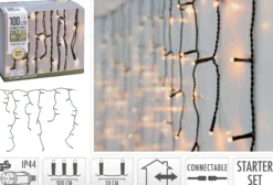 Systemlys Istapper 100ledlys varmhvit komplett startsett IP44 3m-Ki Online