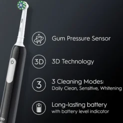 Tannbørste Pro 1 Elektrisk Cross Action sort med reiseetui-Oral b Online
