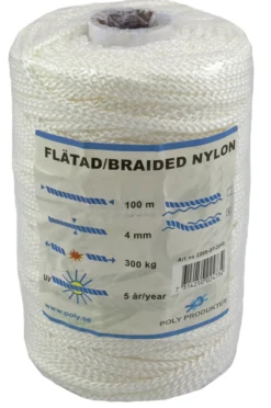 Tau nylon 4mm 100m flettet x-spole-Poly Produkter New