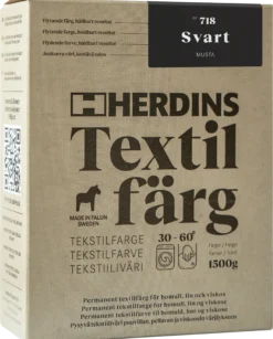 Tekstilfarge 718 svart 100ml-Herdins Discount