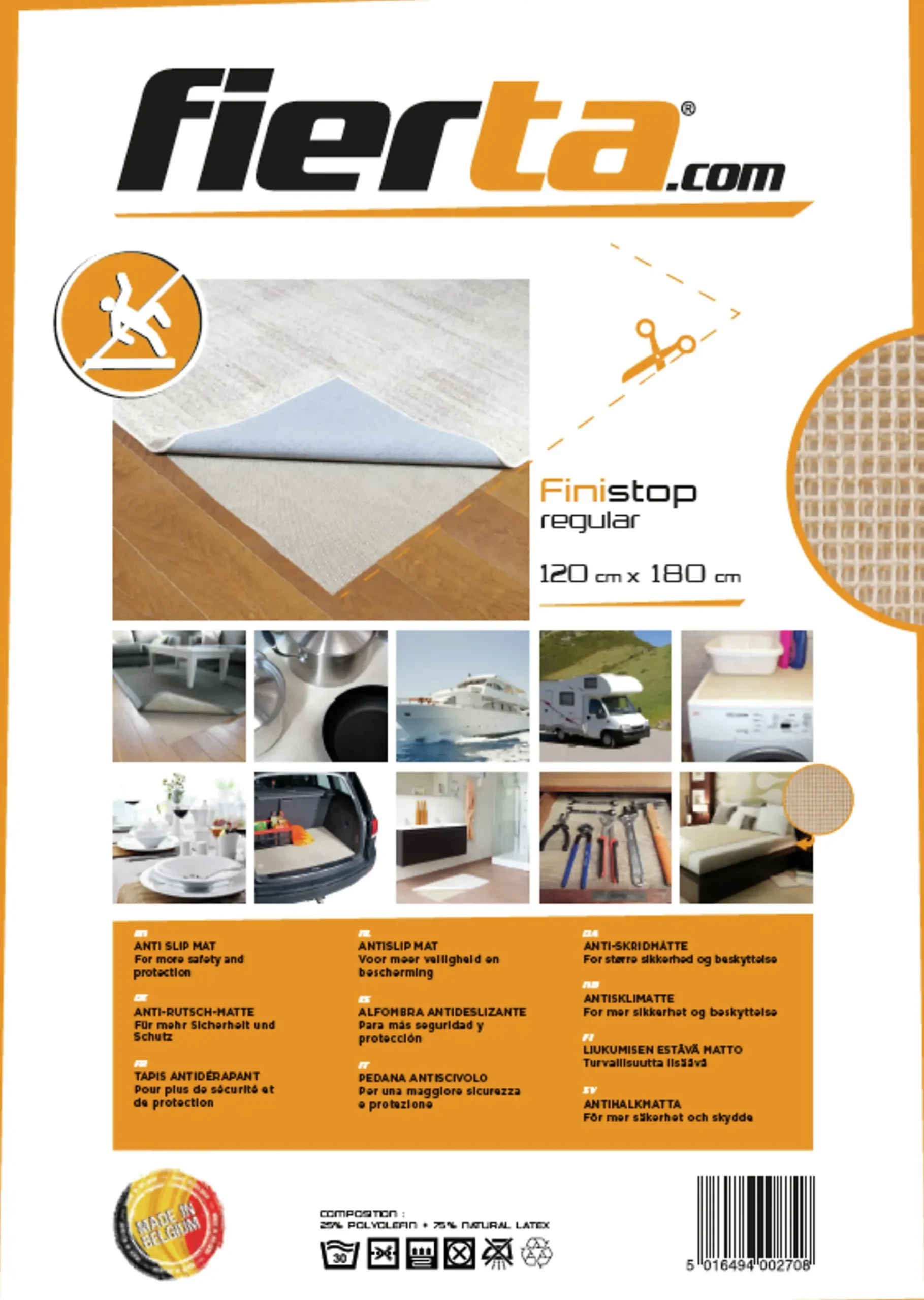 Teppeunderlag antiskli 120x180cm-Fierta Discount