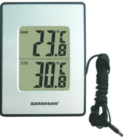 Termometer med ledning norsk tekst-Aanonsen