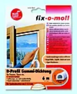 Tetningslist D 6m/9/6mm hvit-Fix O Moll Hot