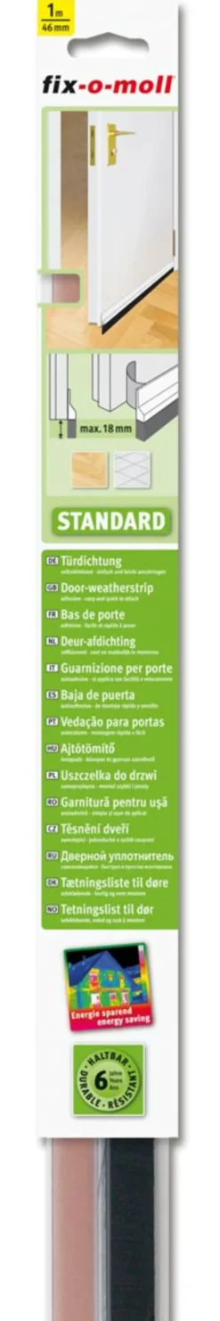 Tetningslist Dørbunnslist standard klar 1mx42cm-Fix O Moll Discount