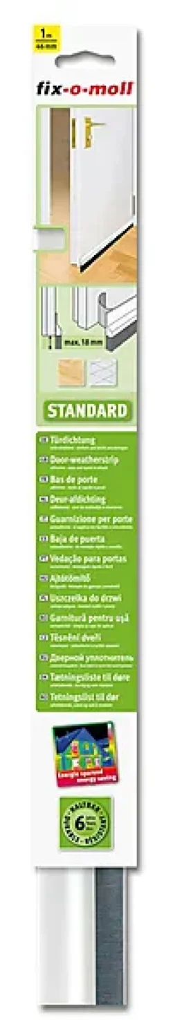 Tetningslist Dørbunnslist standard hvit 1mx42cm-Fix O Moll Discount