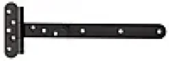 T-hengsel 310mm finstruktur svart med rustfri A4 tapp-Pn Beslag Online