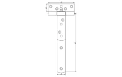 T-hengsler 9" 230mm rustfri-Pn Beslag Hot