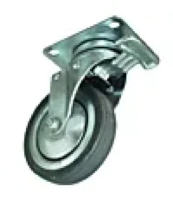 TRANSPORTHJUL Ø125MM M/PLATE OG BREMS-Pn Beslag