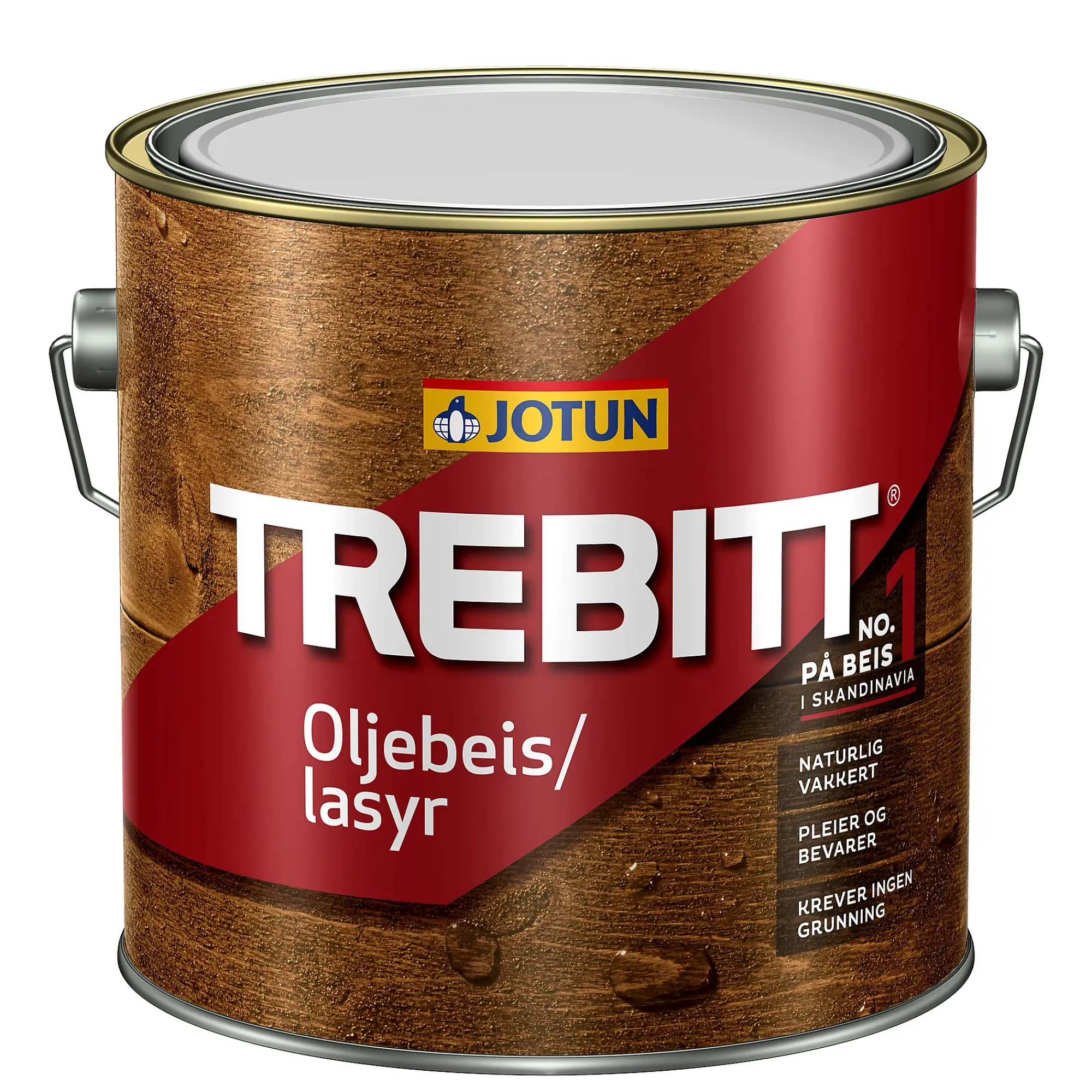 TREBITT OLJEBEIS RØD BASE 2.7L-Jotun Hot