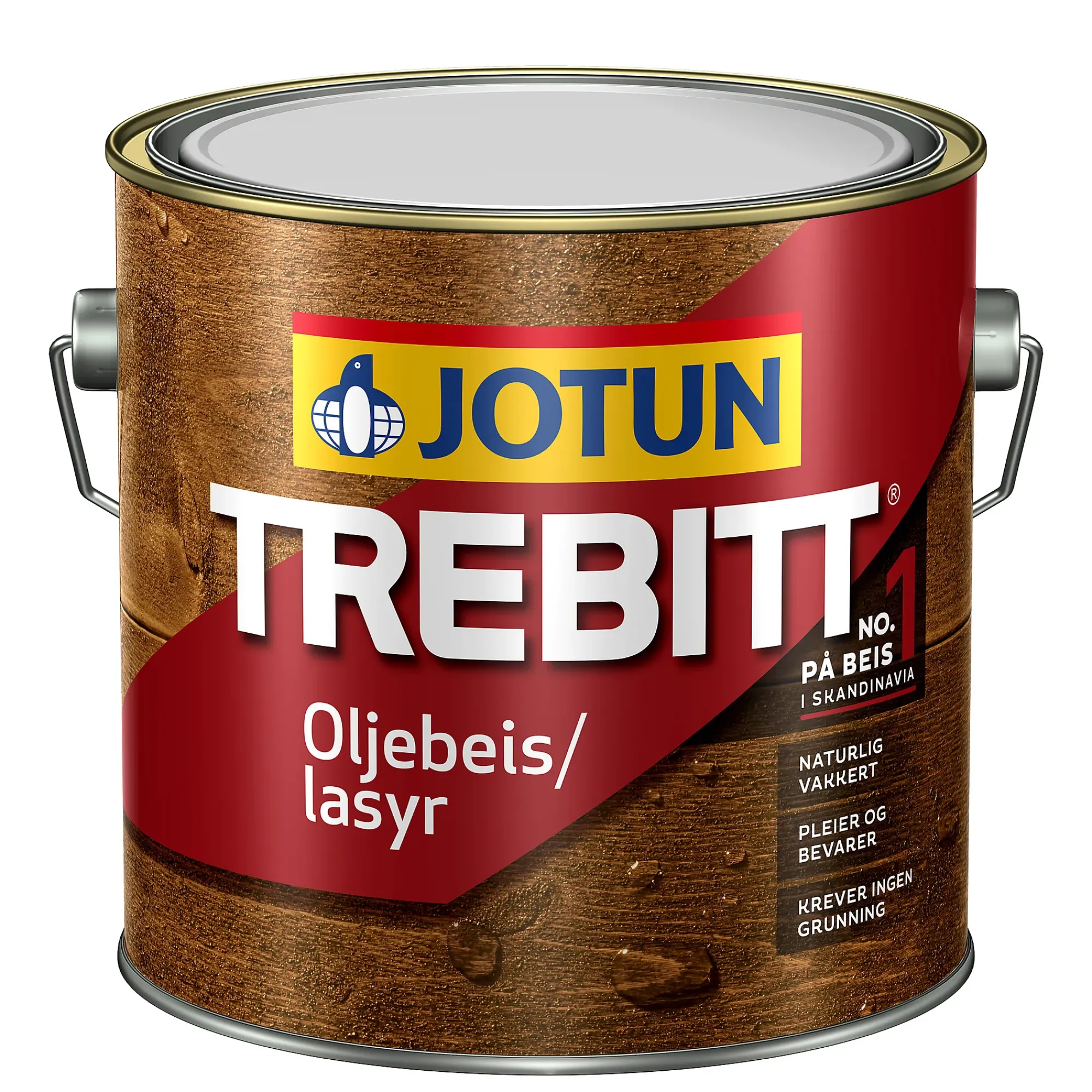 TREBITT OLJEBEIS RØD BASE 2.7L-Jotun Hot