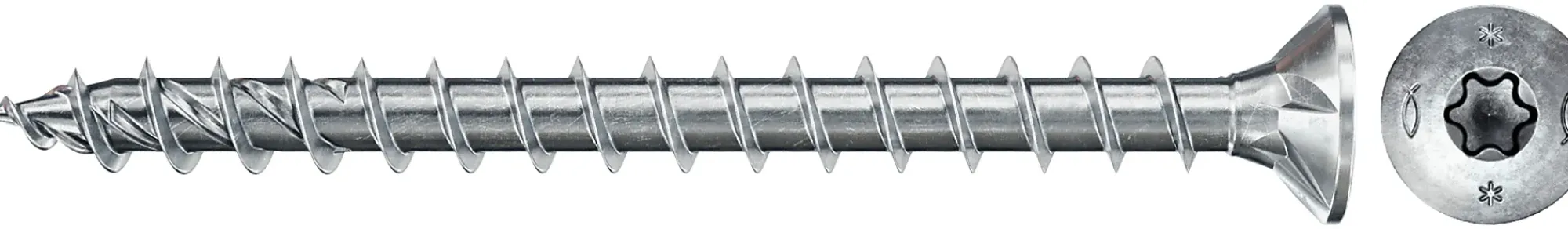 Treskrue Senkhode 4,0x30mm Elzink-Fischer