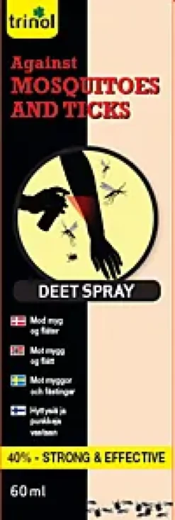 DEET SPRAY 40% MYGG OG FLÅTT-Trinol Outlet