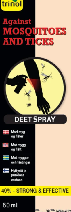 DEET SPRAY 40% MYGG OG FLÅTT-Trinol Outlet